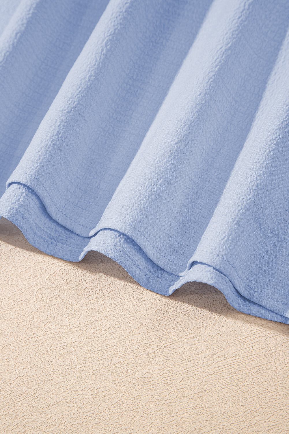 Light Pink Textured Flutter Sleeve Square Neck Bow Back Mini Dress