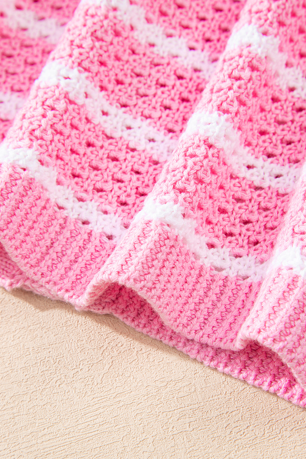 Black Stripe V Neck Gold Buttons Elegant Sweater Vest