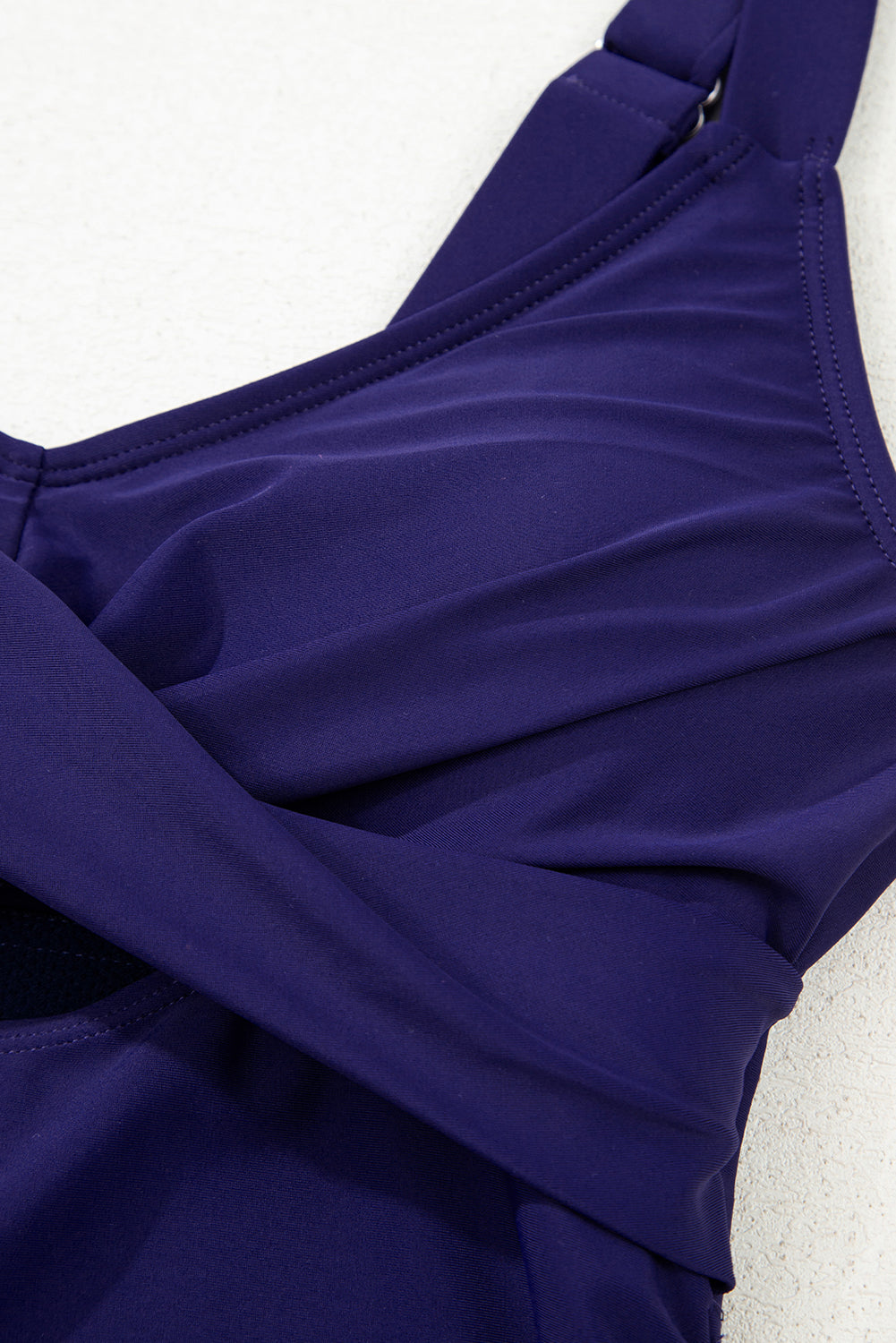 Sea Green Adjustable Straps Cutout Ruched Knot Slit One Piece Swim Dress