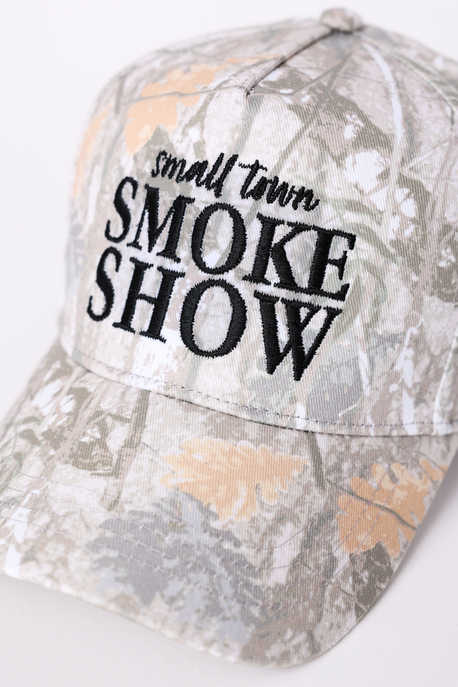 Small Town Smoke Show Camo Trucker Hat