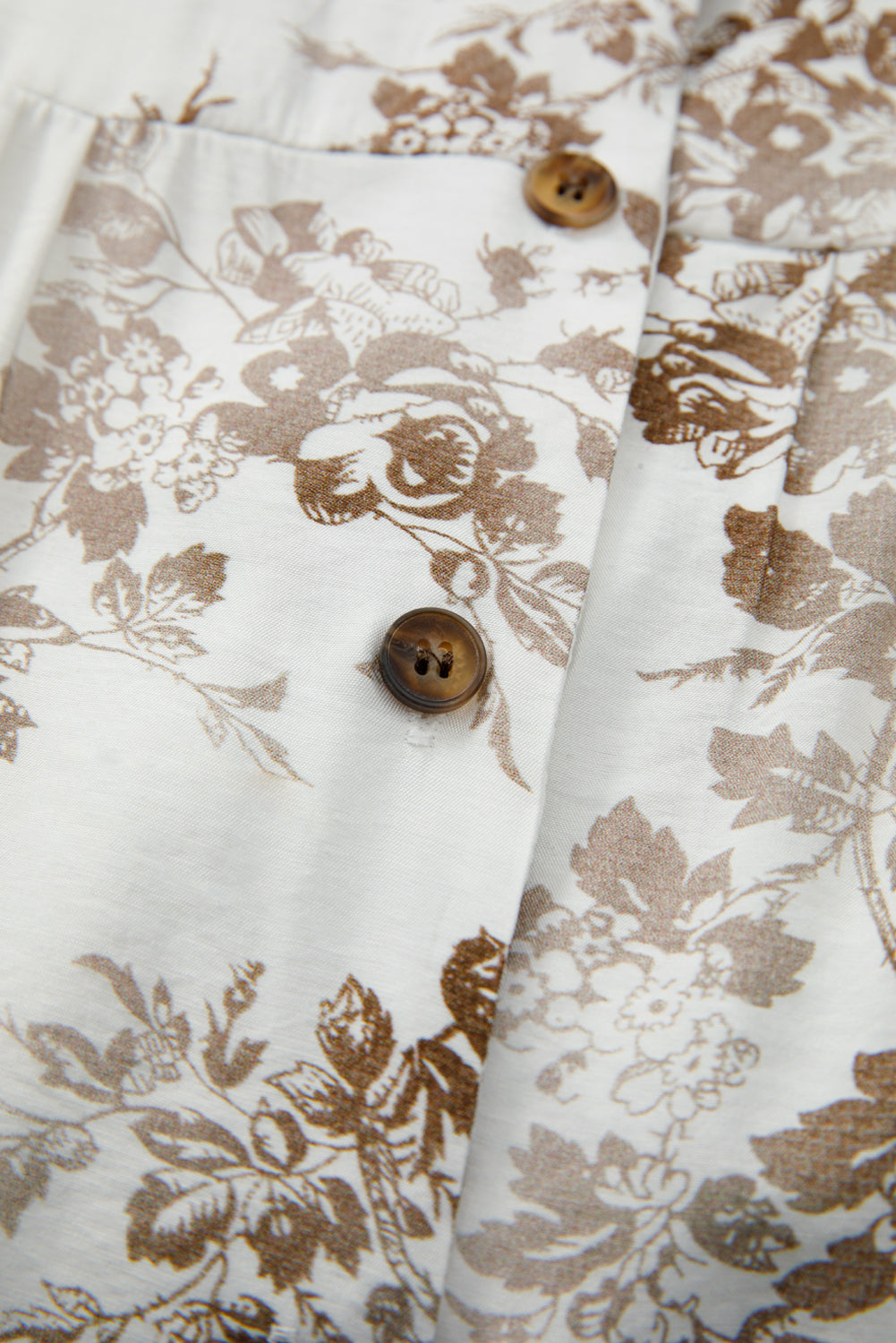 Khaki Floral Puff Sleeve V Neck Buttoned Front Maxi Dress