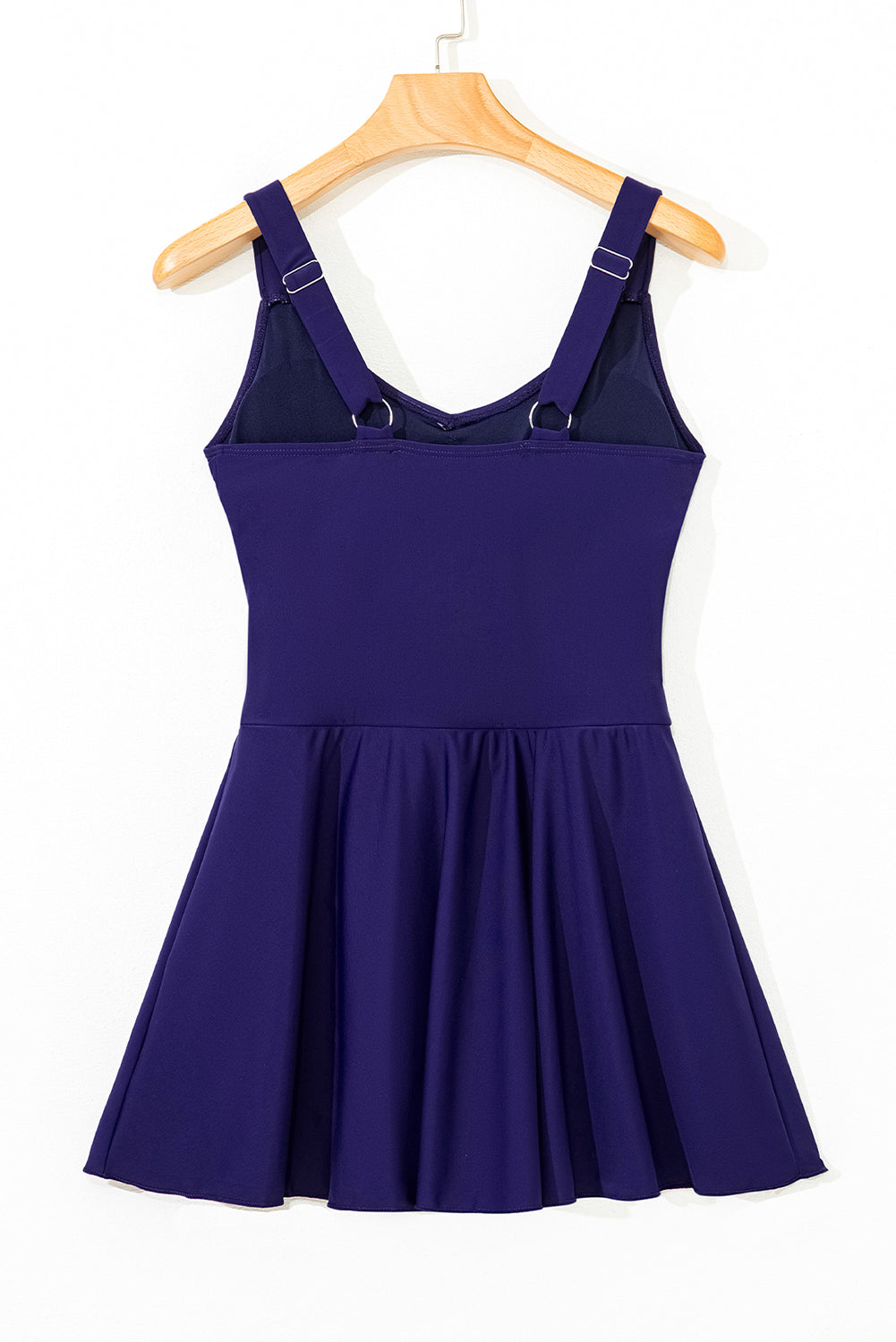 Sea Green Adjustable Straps Cutout Ruched Knot Slit One Piece Swim Dress