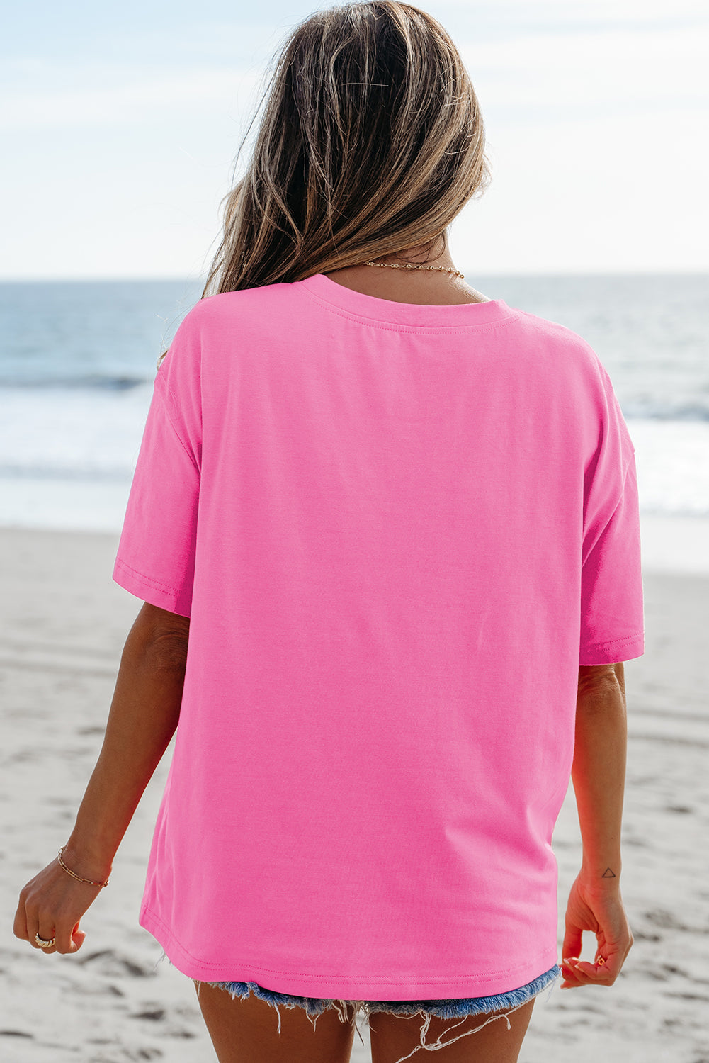 Black MAMA Letter Graphic Neon T Shirt