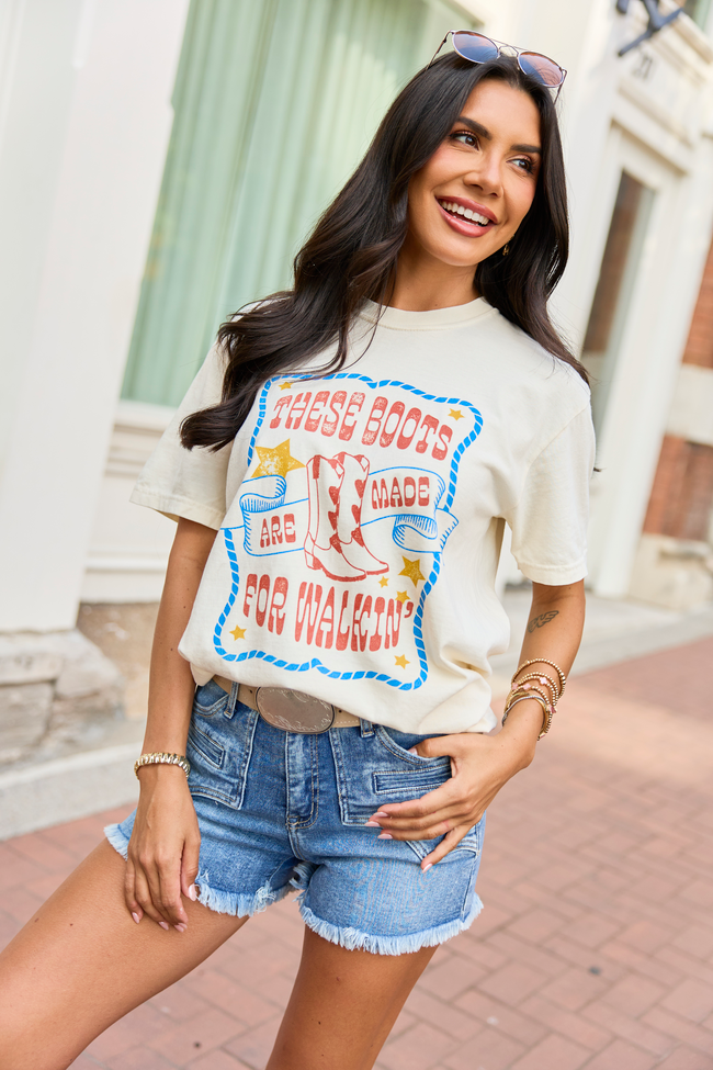 These Boots Are Made For Walkin' Ivory Graphic Tee