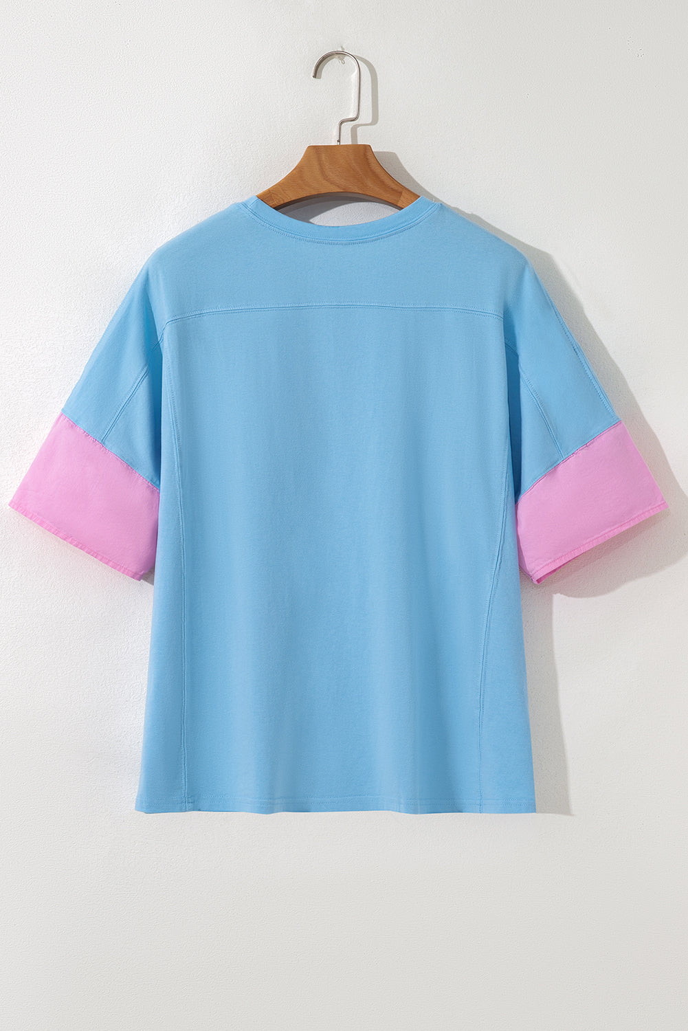 Myosotis Frayed Denim Star Patched Oversize T Shirt