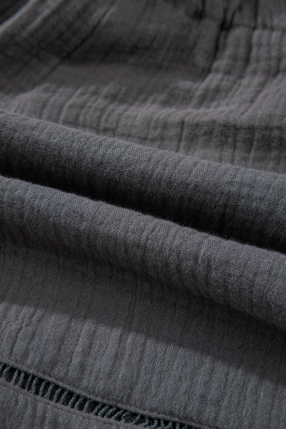 Sail Blue Cotton Gauze Paperbag Shorts