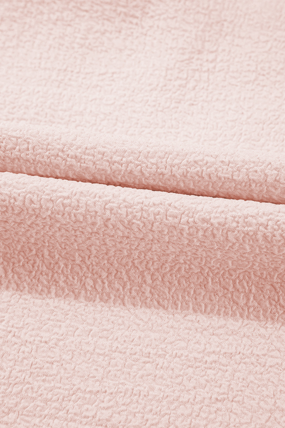 Light Pink Textured Flutter Sleeve Square Neck Bow Back Mini Dress