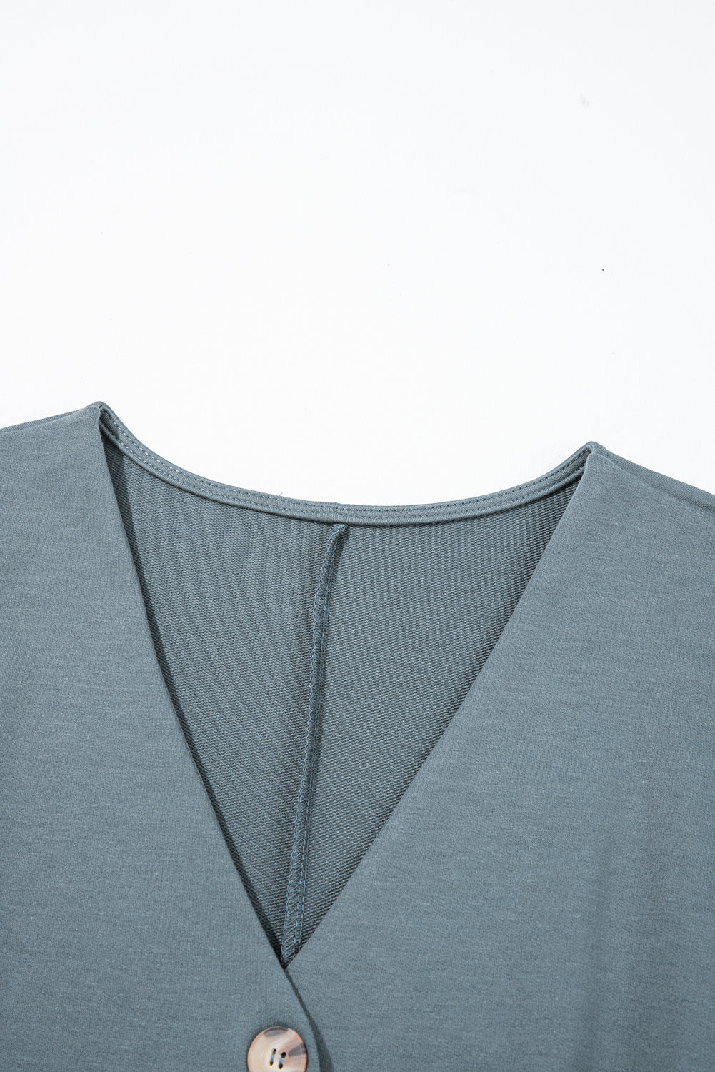 Black Dolman Button Belted V Neck Wide Leg Pocketed Jumpsuit